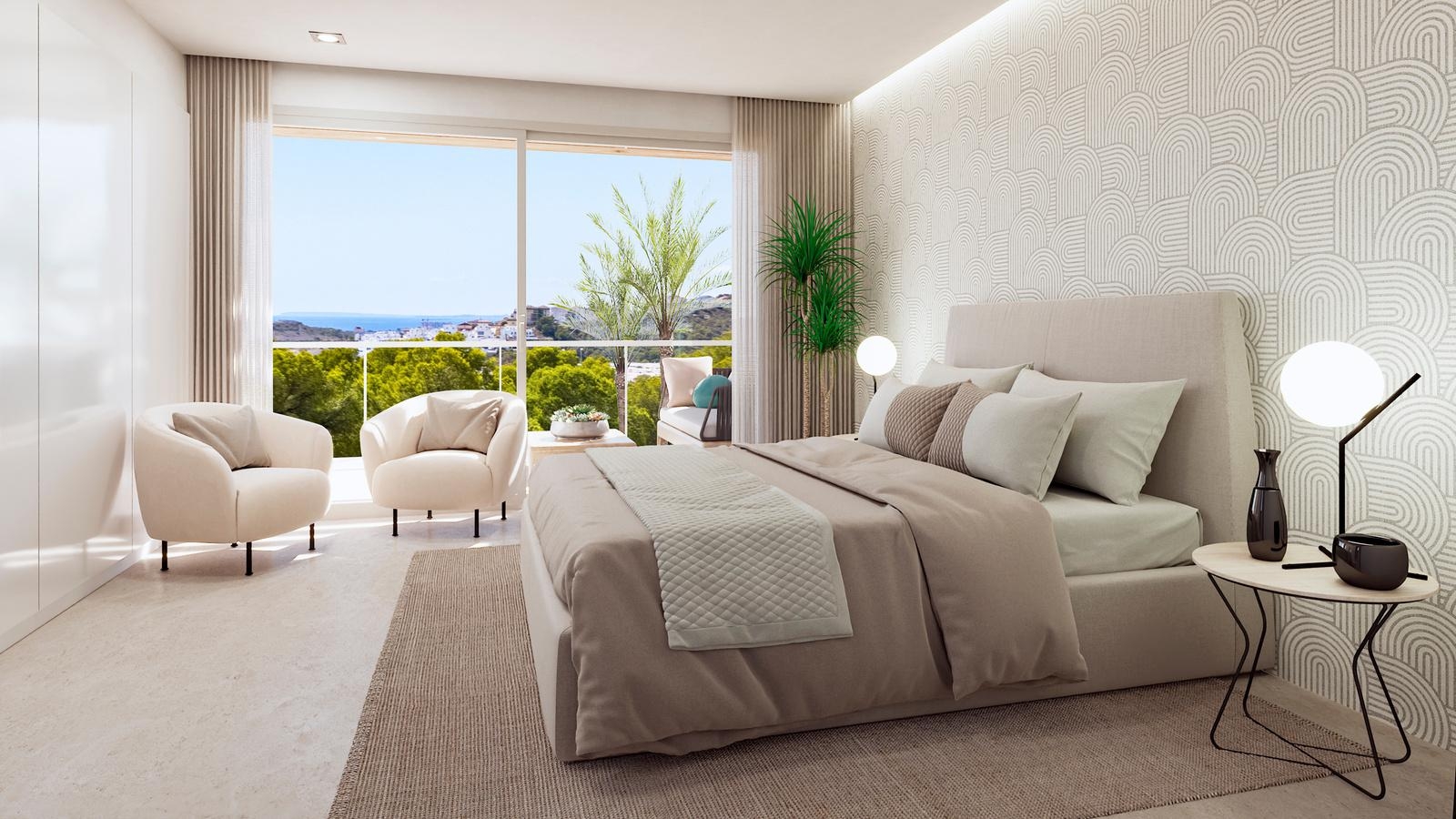 Bedroom in penthouse for sale in Finestrat