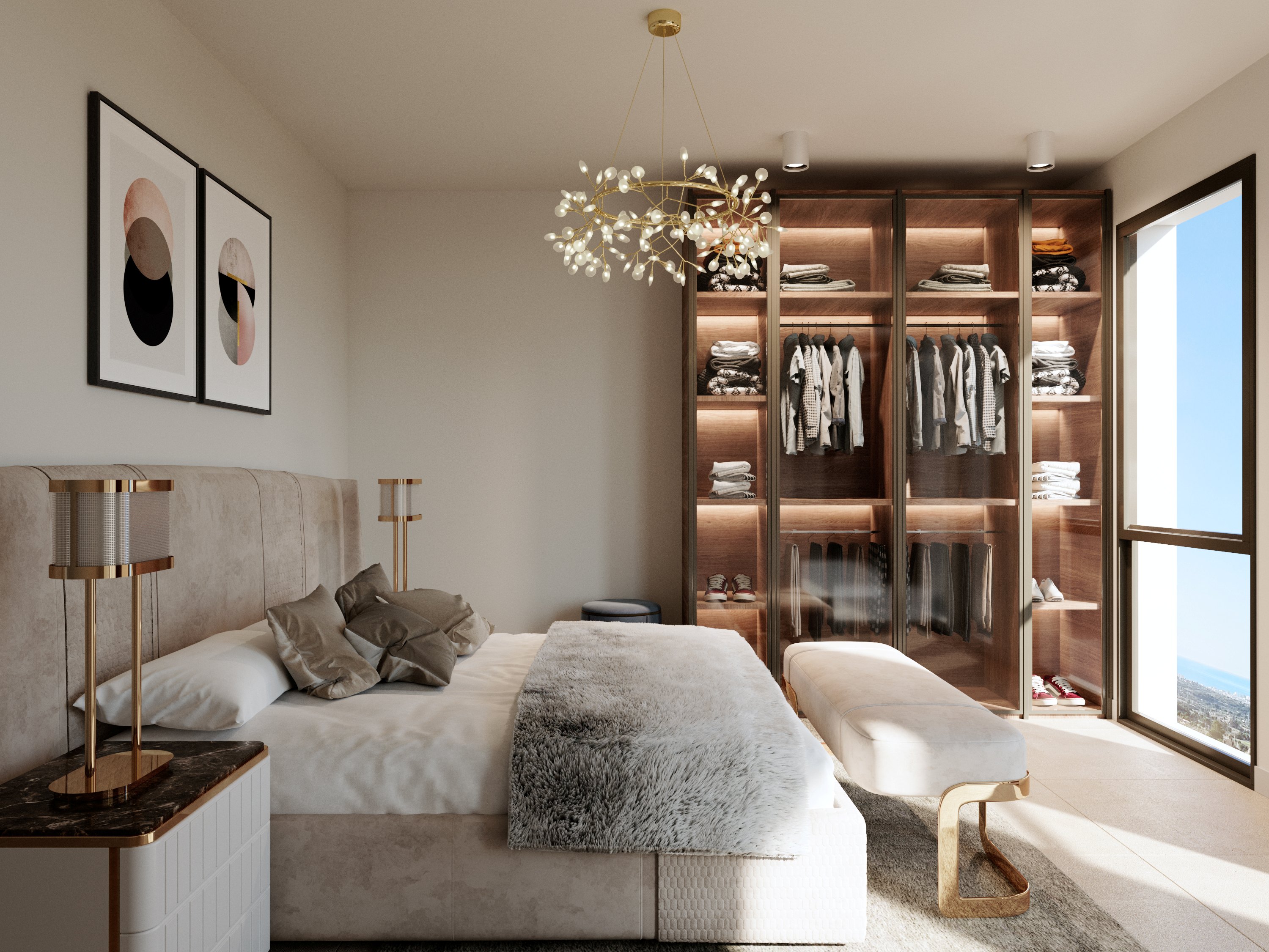 Master bedroom in villa for sale in Finestrat