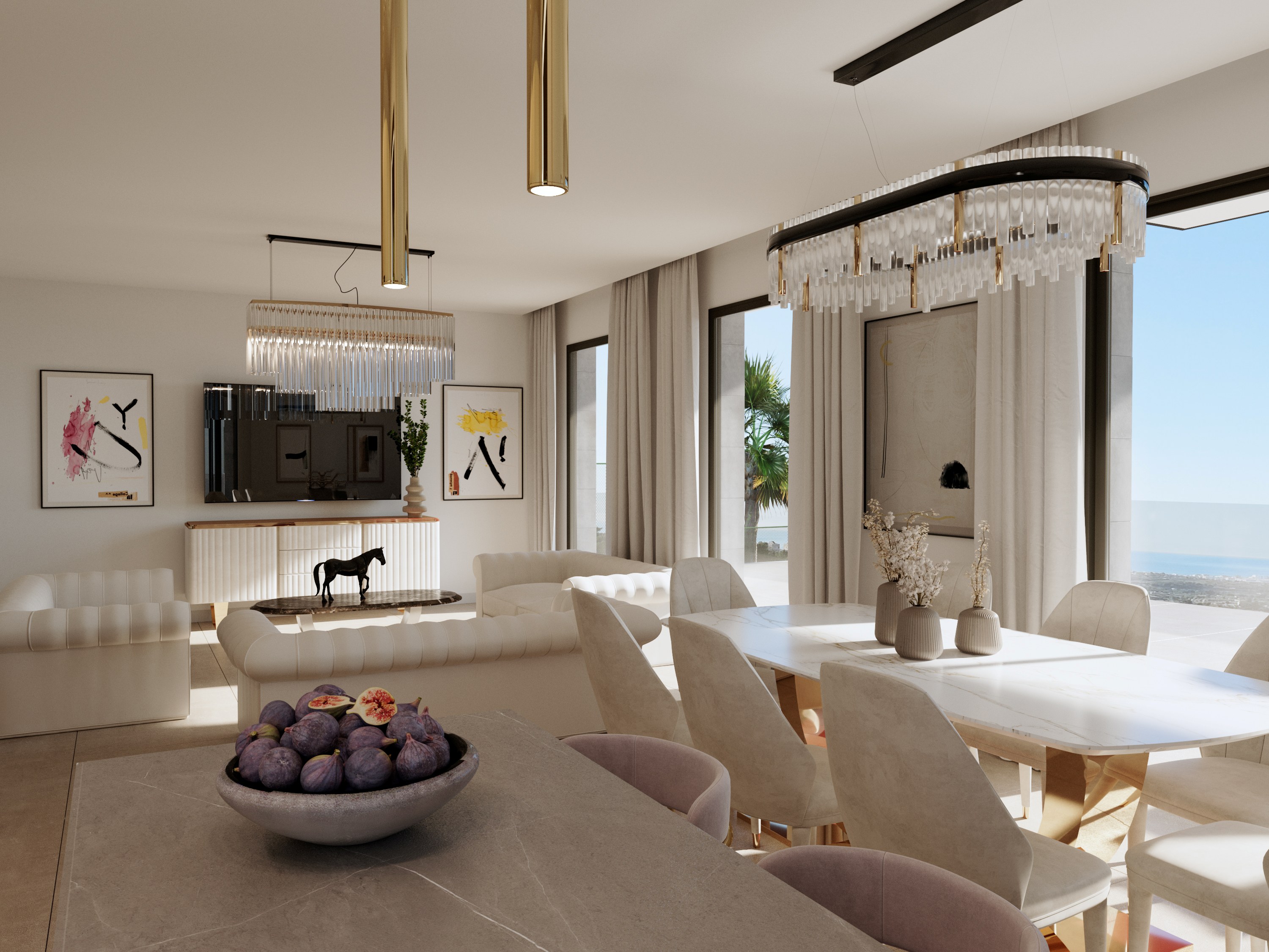Terrace in villa for sale in Finestrat
