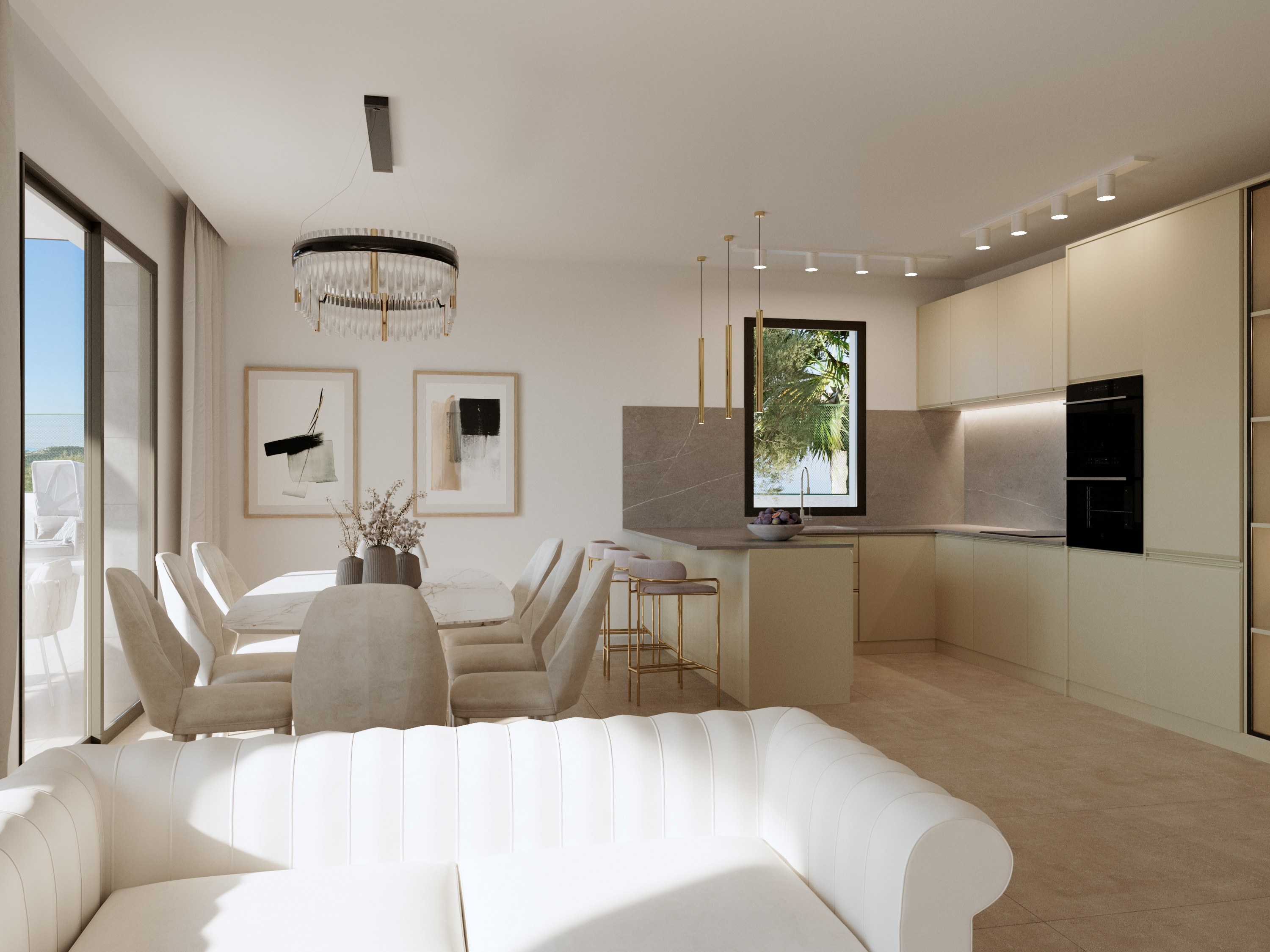 Pool area in villa for sale in Finestrat