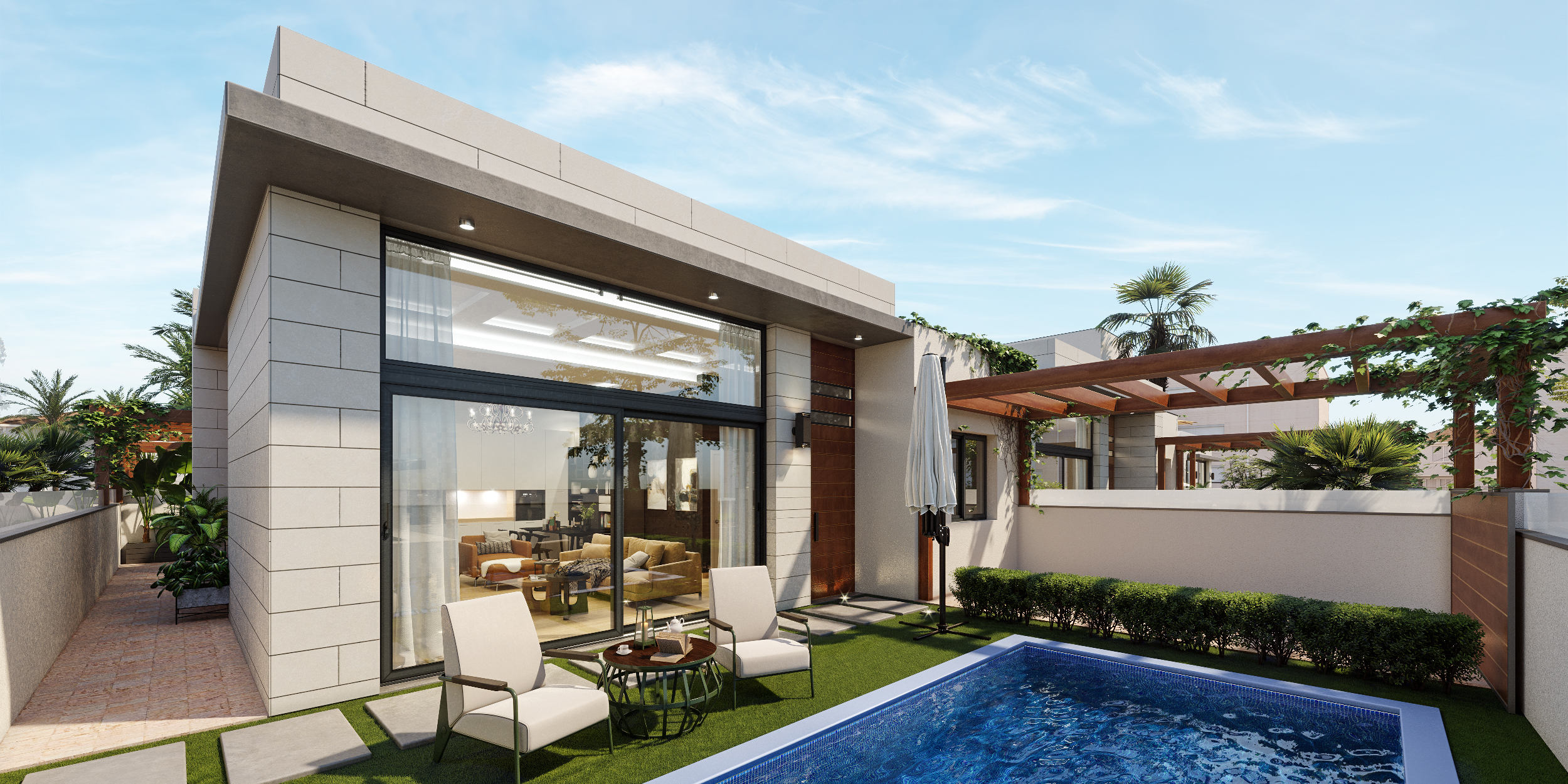 Living room in villa for sale in Pilar de la Horadada