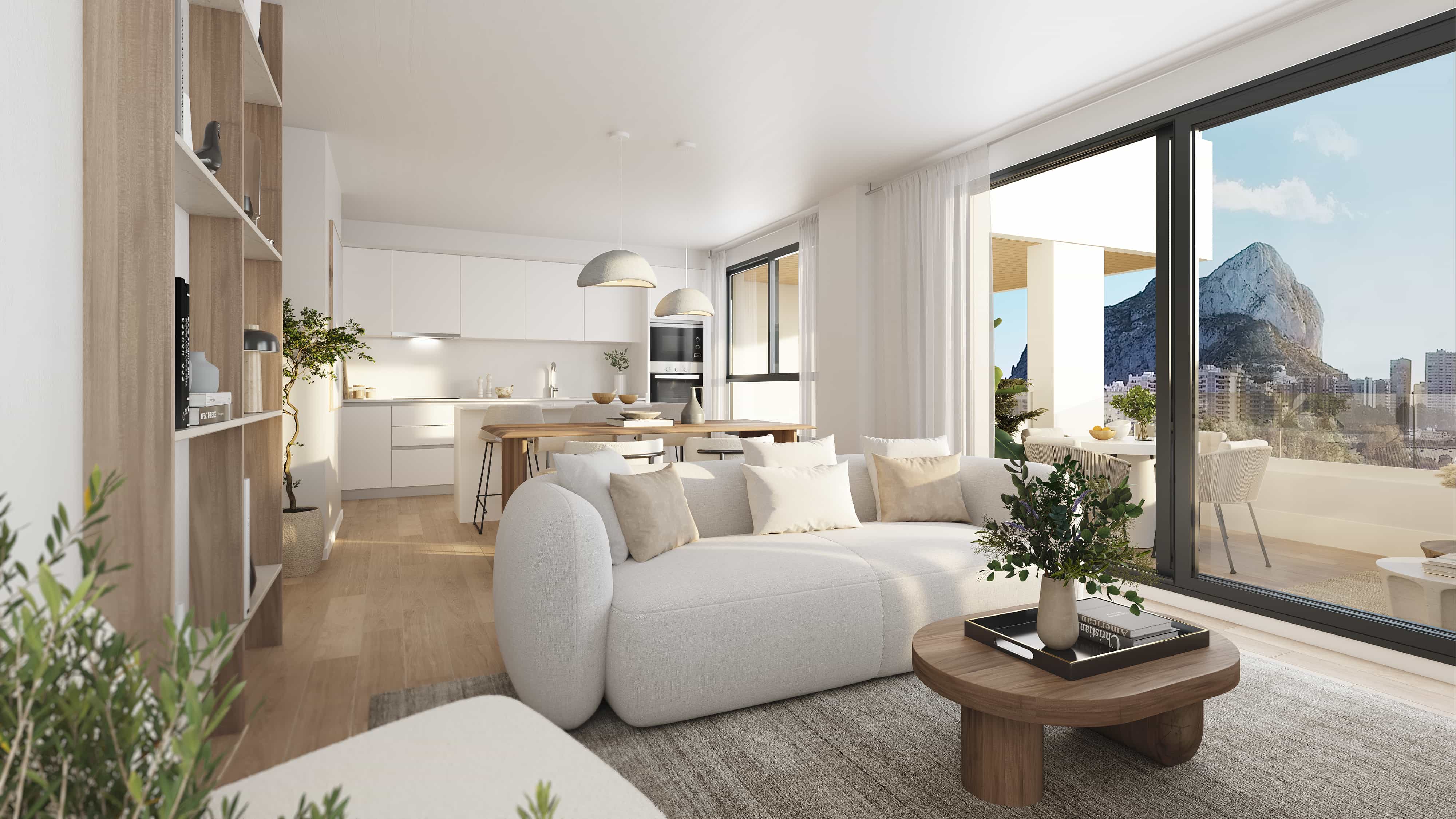 Living room in apartment for sale in Calpe