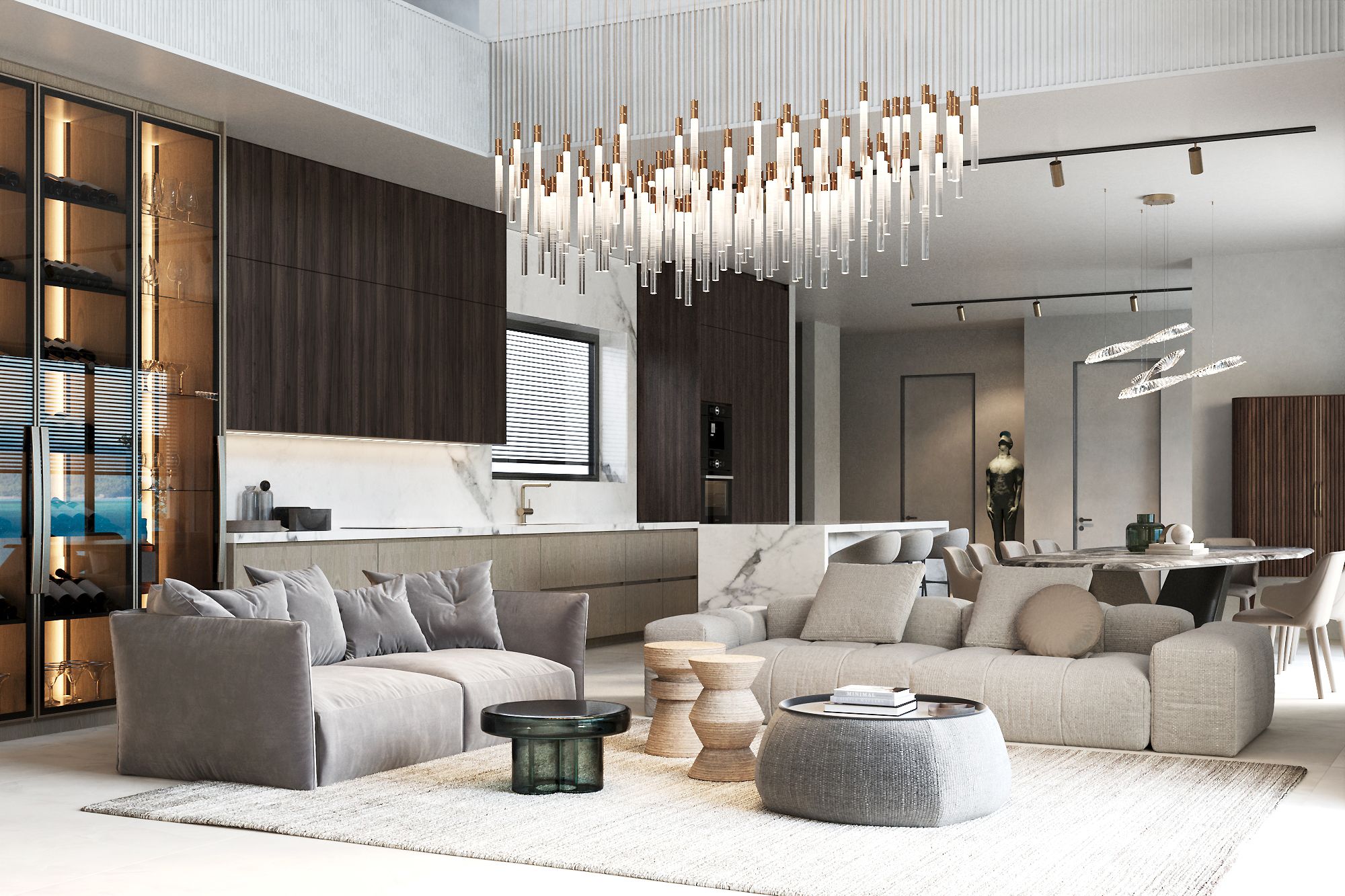 Living room in villa for sale in Finestrat