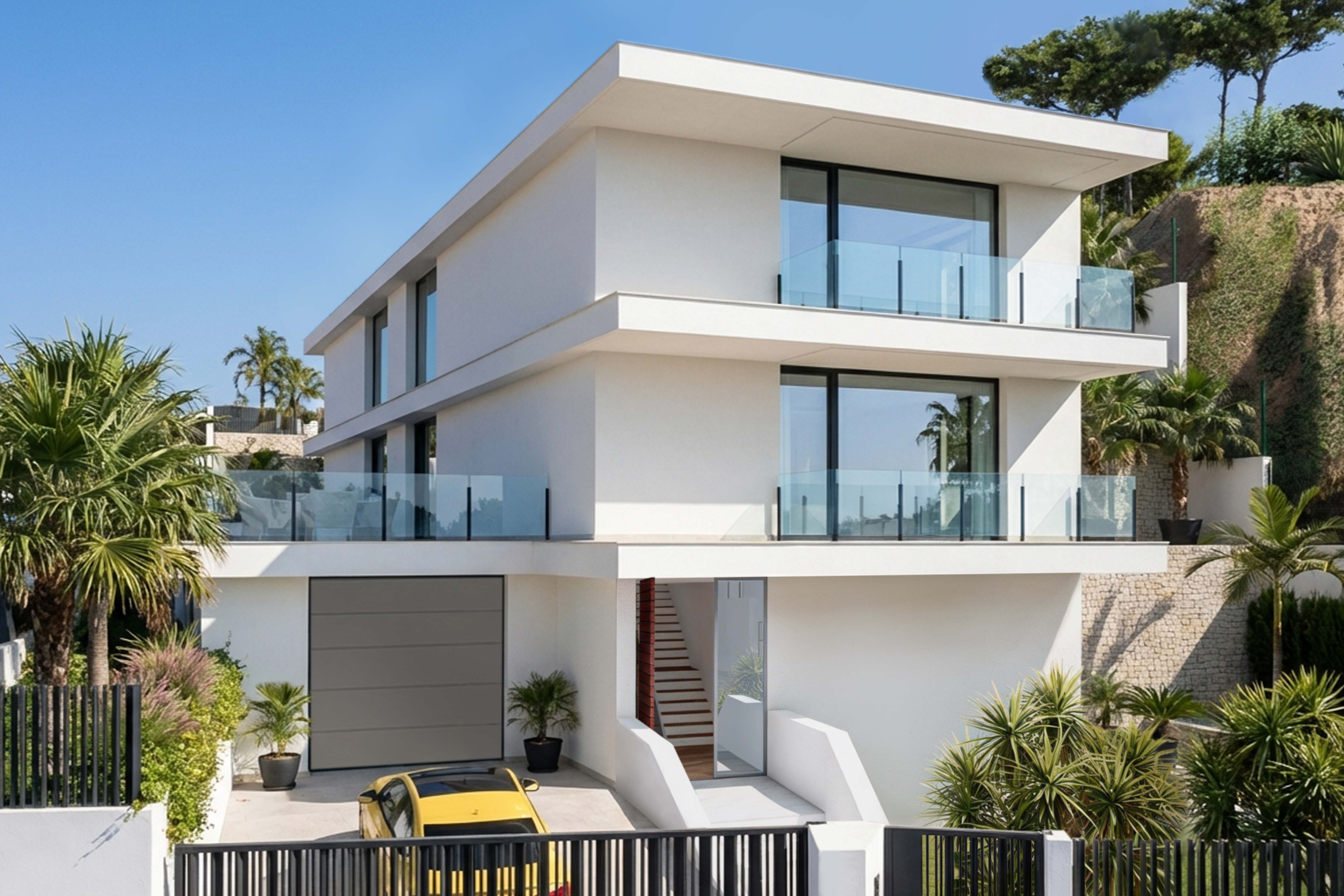 Master bedroom in villa for sale in Benidorm
