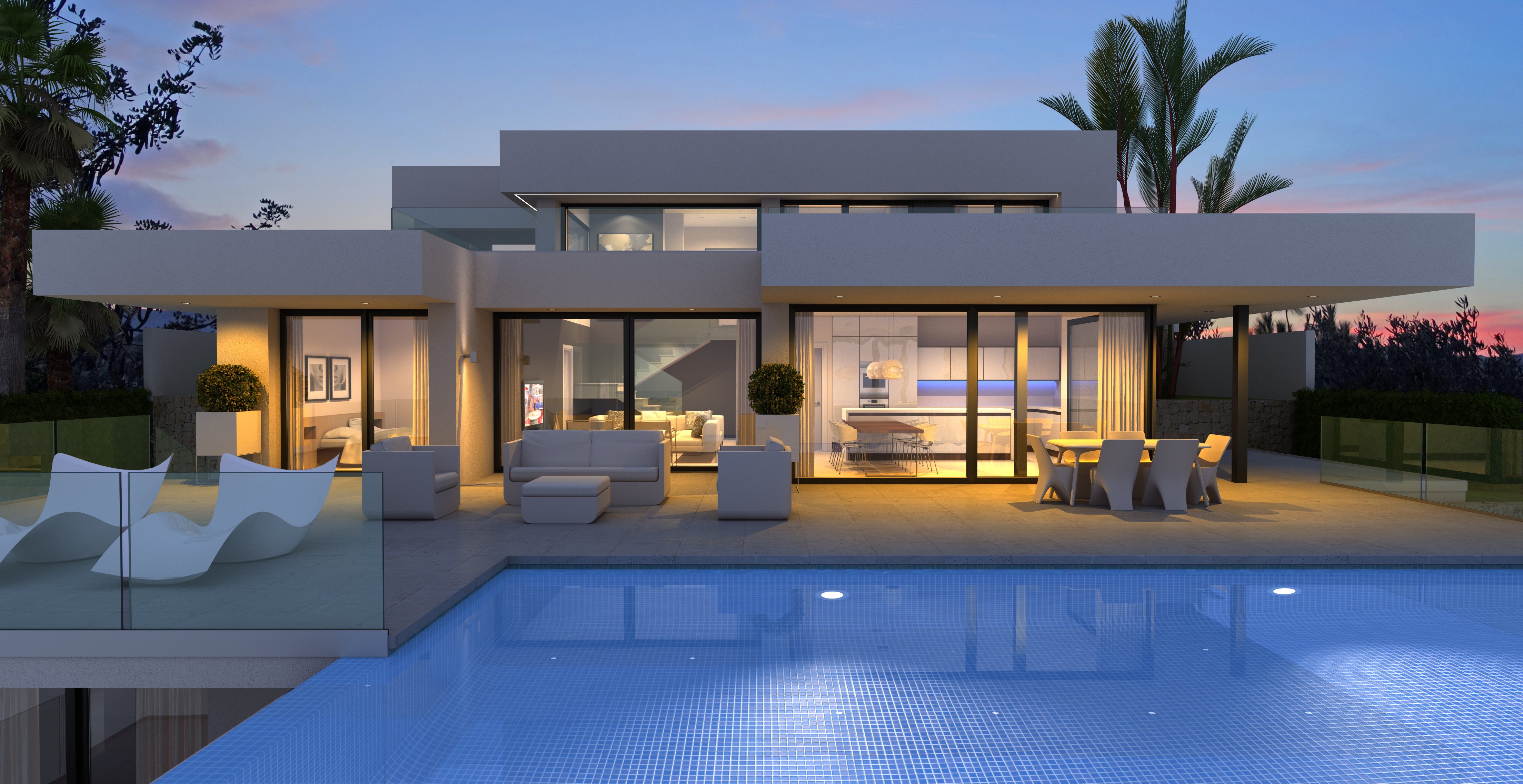 Exterior view in villa for sale in Cumbre del Sol