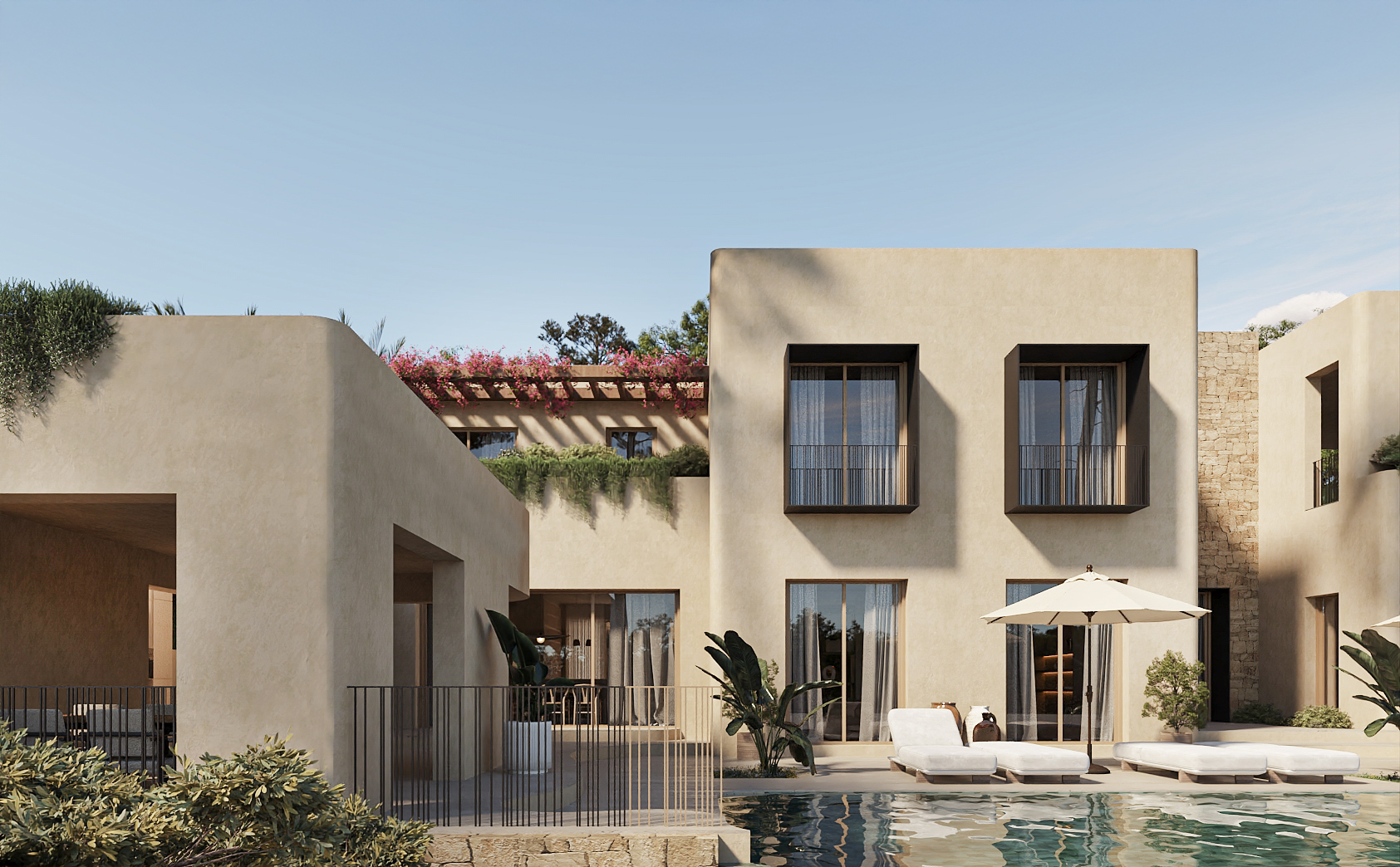 Master bedroom in villa for sale in Altea