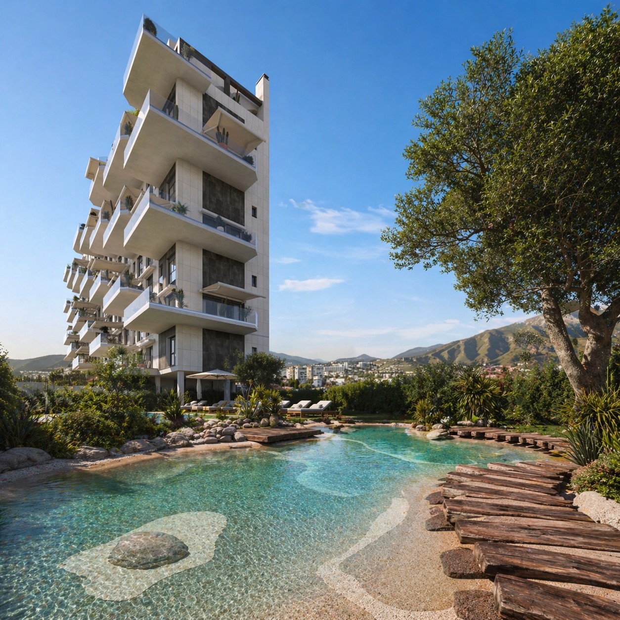 Garden in penthouse for sale in Villajoyosa