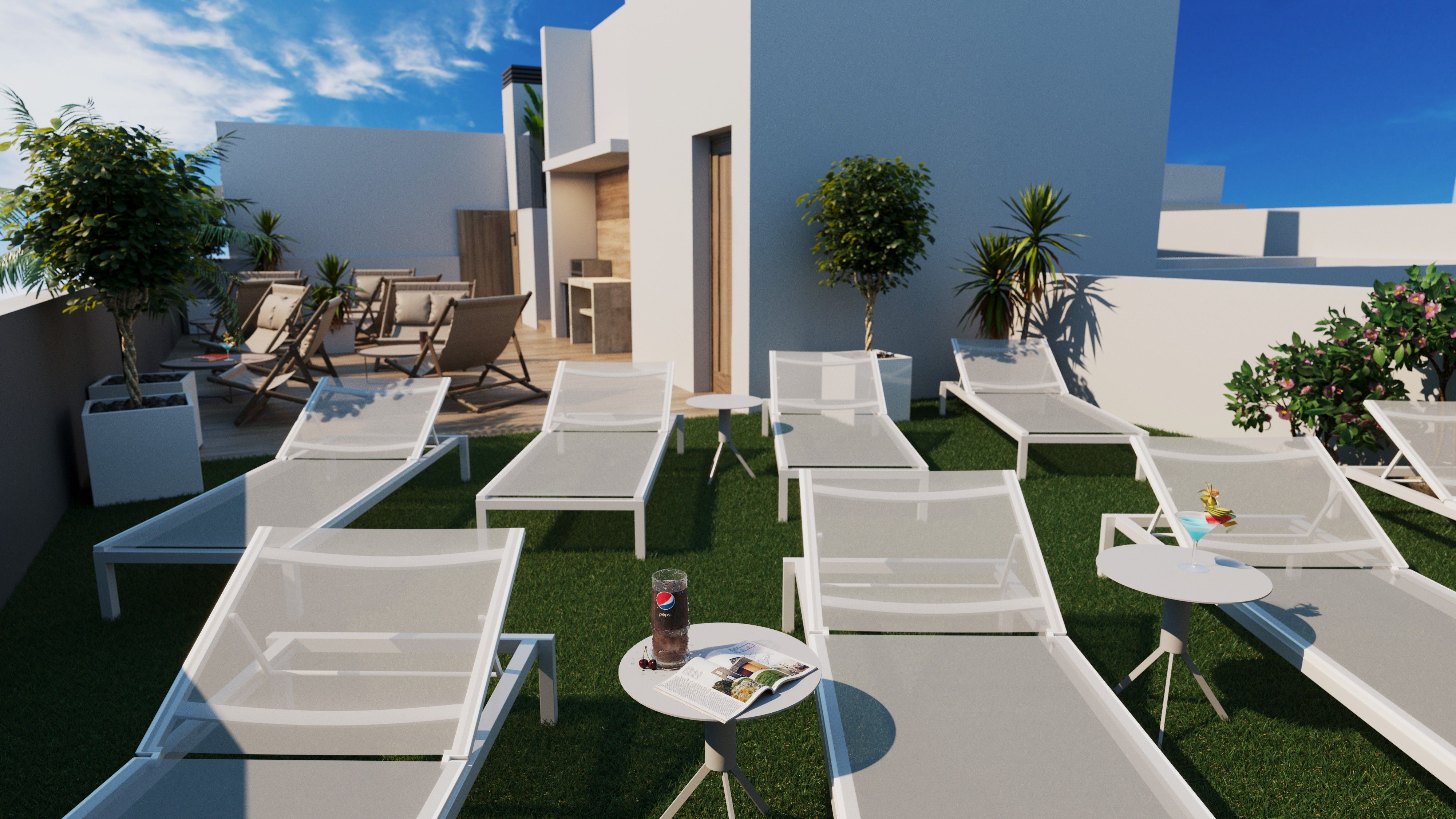 Pool area in apartment for sale in Torrevieja