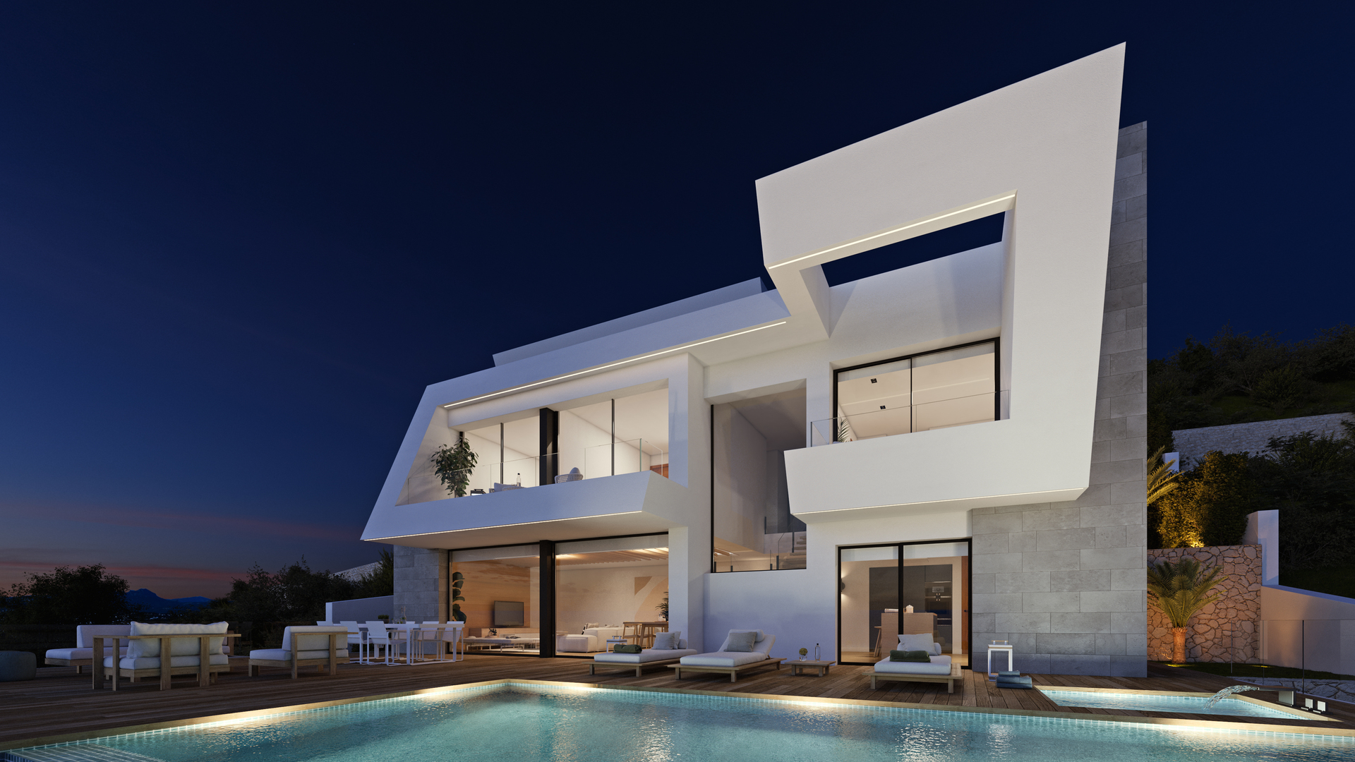 Master bedroom in villa for sale in Cumbre del Sol