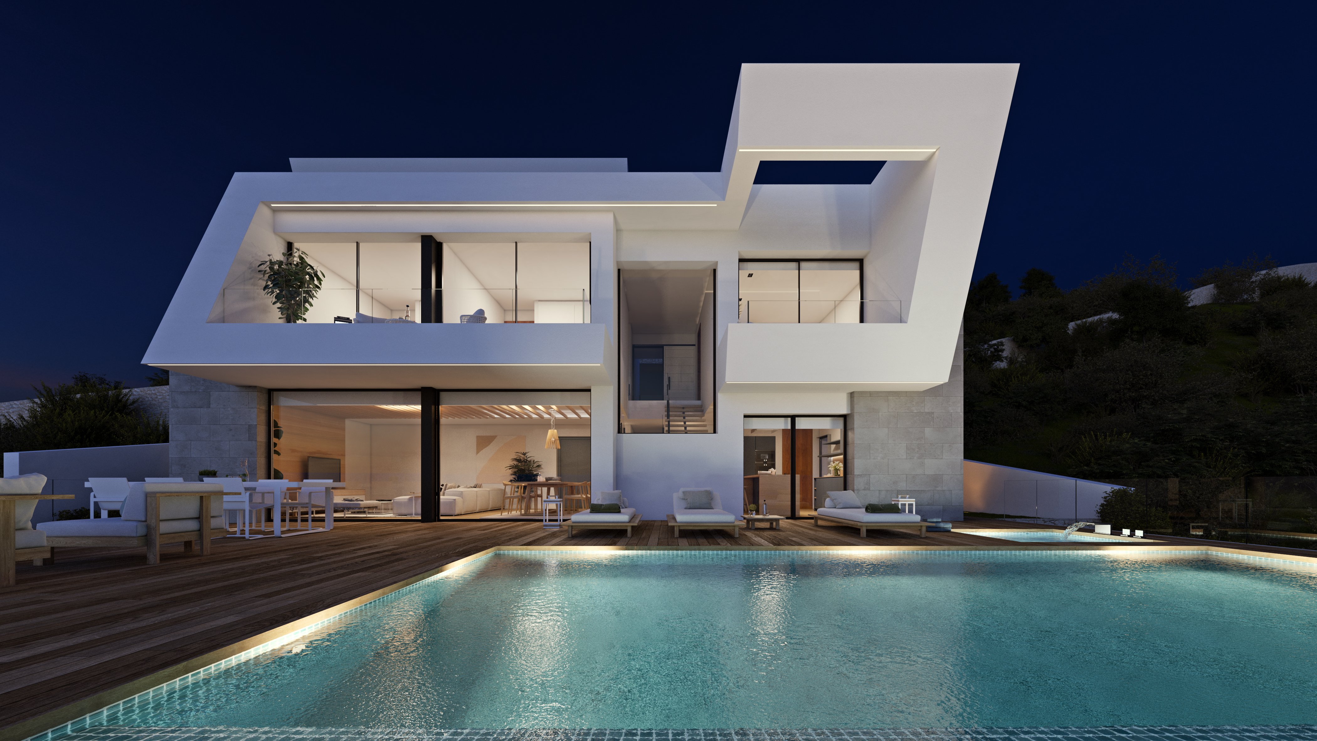 Terrace in villa for sale in Cumbre del Sol