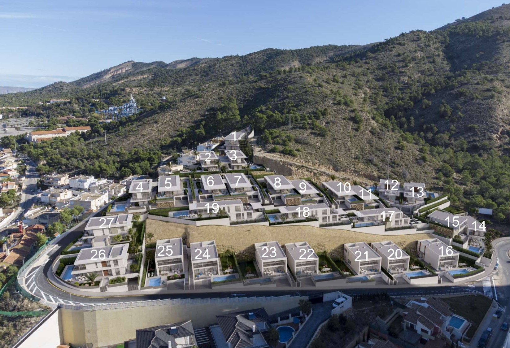 Exterior view in villa for sale in Benidorm
