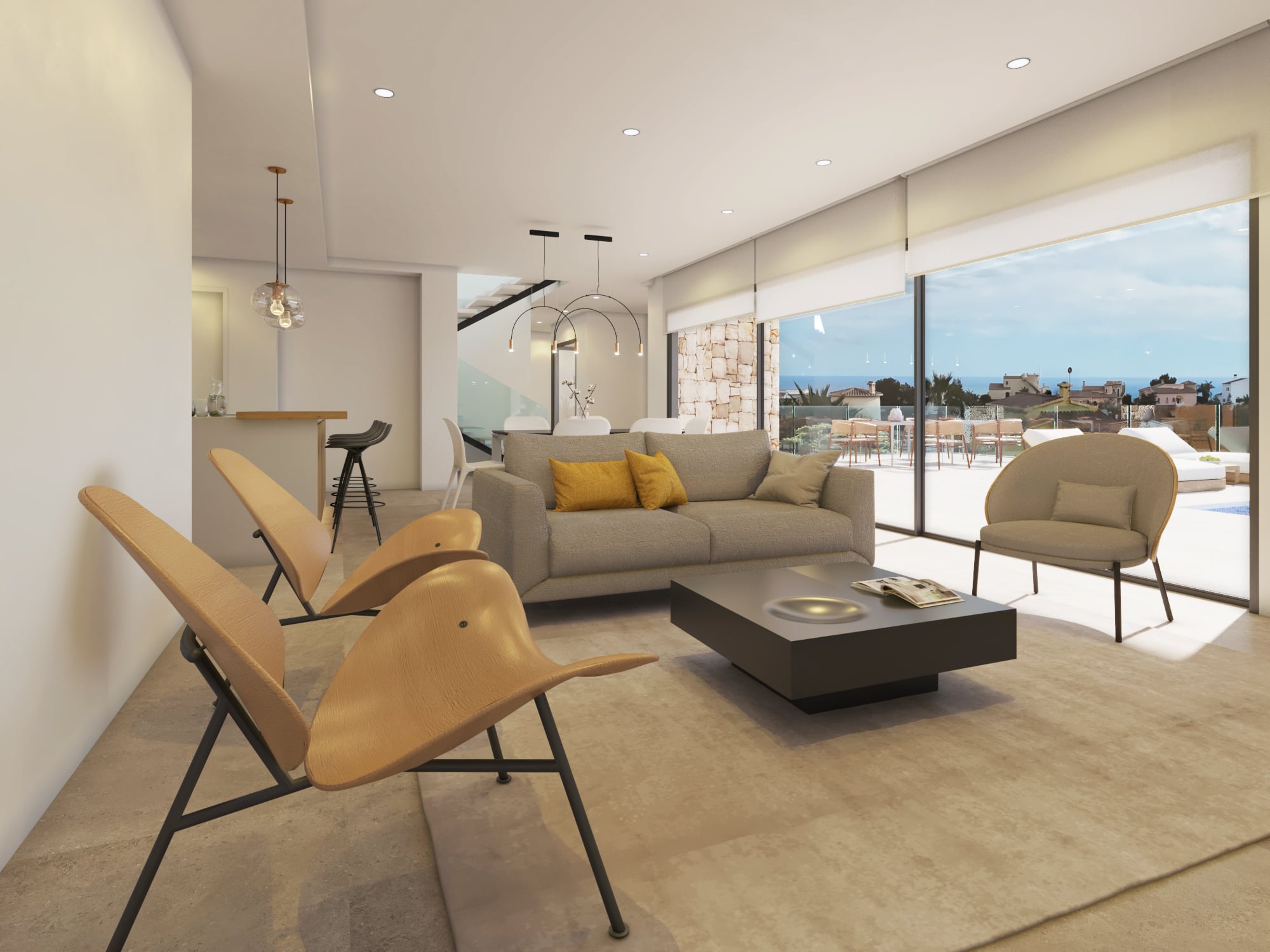 Living room in villa for sale in Cumbre del Sol