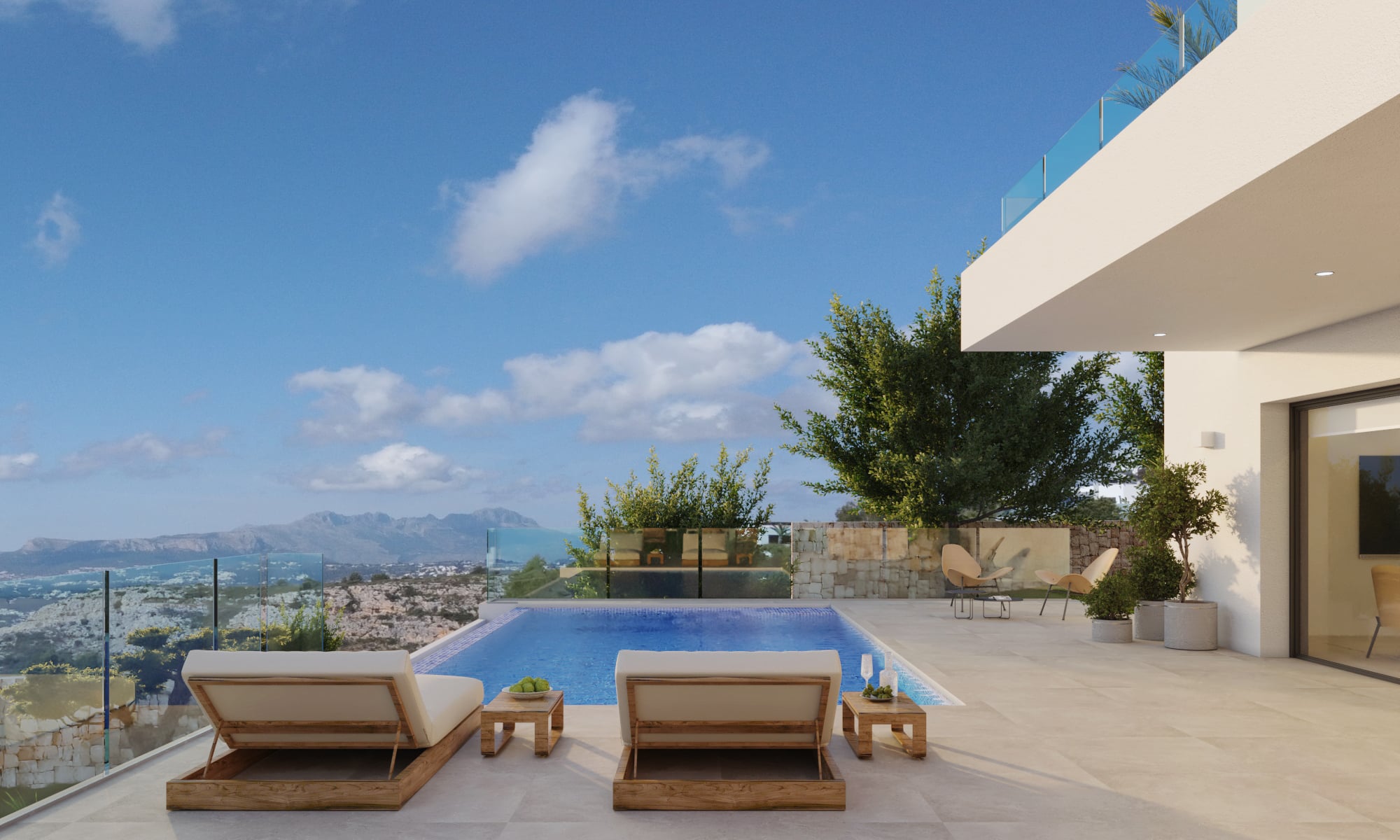 Terrace in villa for sale in Cumbre del Sol